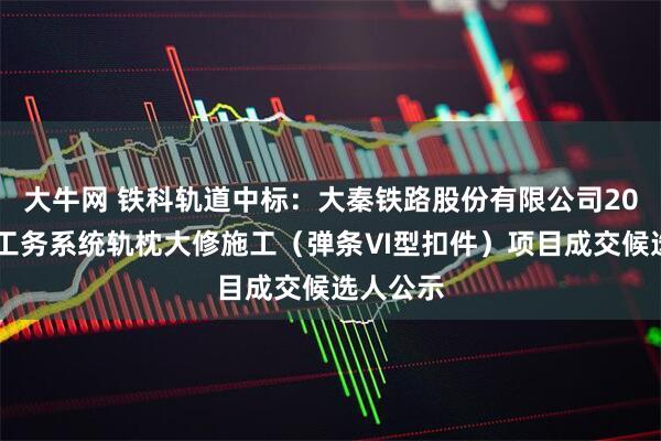 大牛网 铁科轨道中标：大秦铁路股份有限公司2025年度工务系统轨枕大修施工（弹条Ⅵ型扣件）项目成交候选人公示