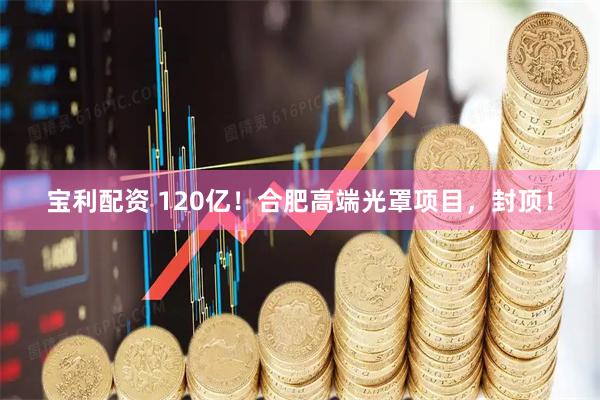 宝利配资 120亿！合肥高端光罩项目，封顶！
